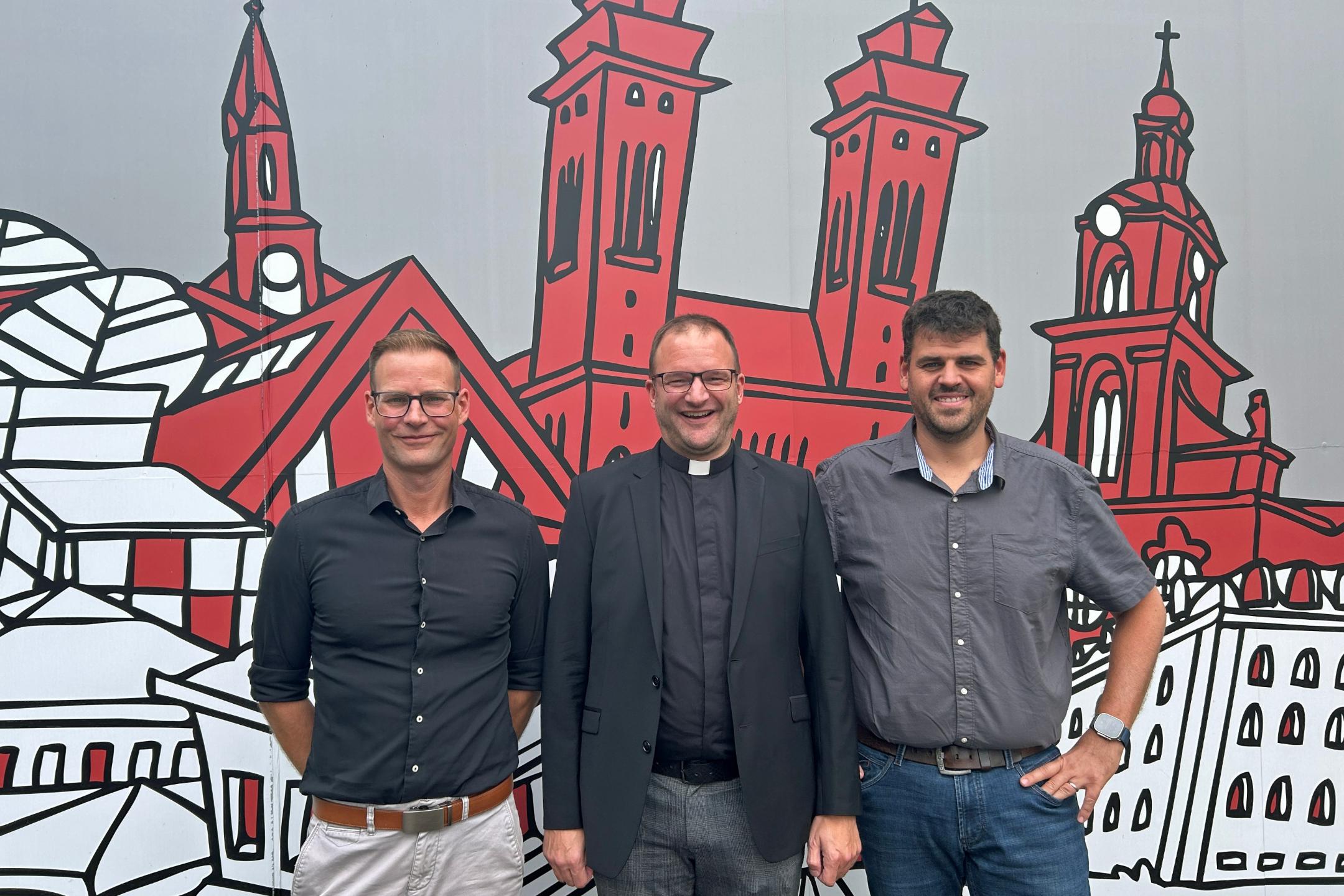 Stefan Schuhmacher, Dekan Dr. Frank Kleinjohann, Christian Scherer