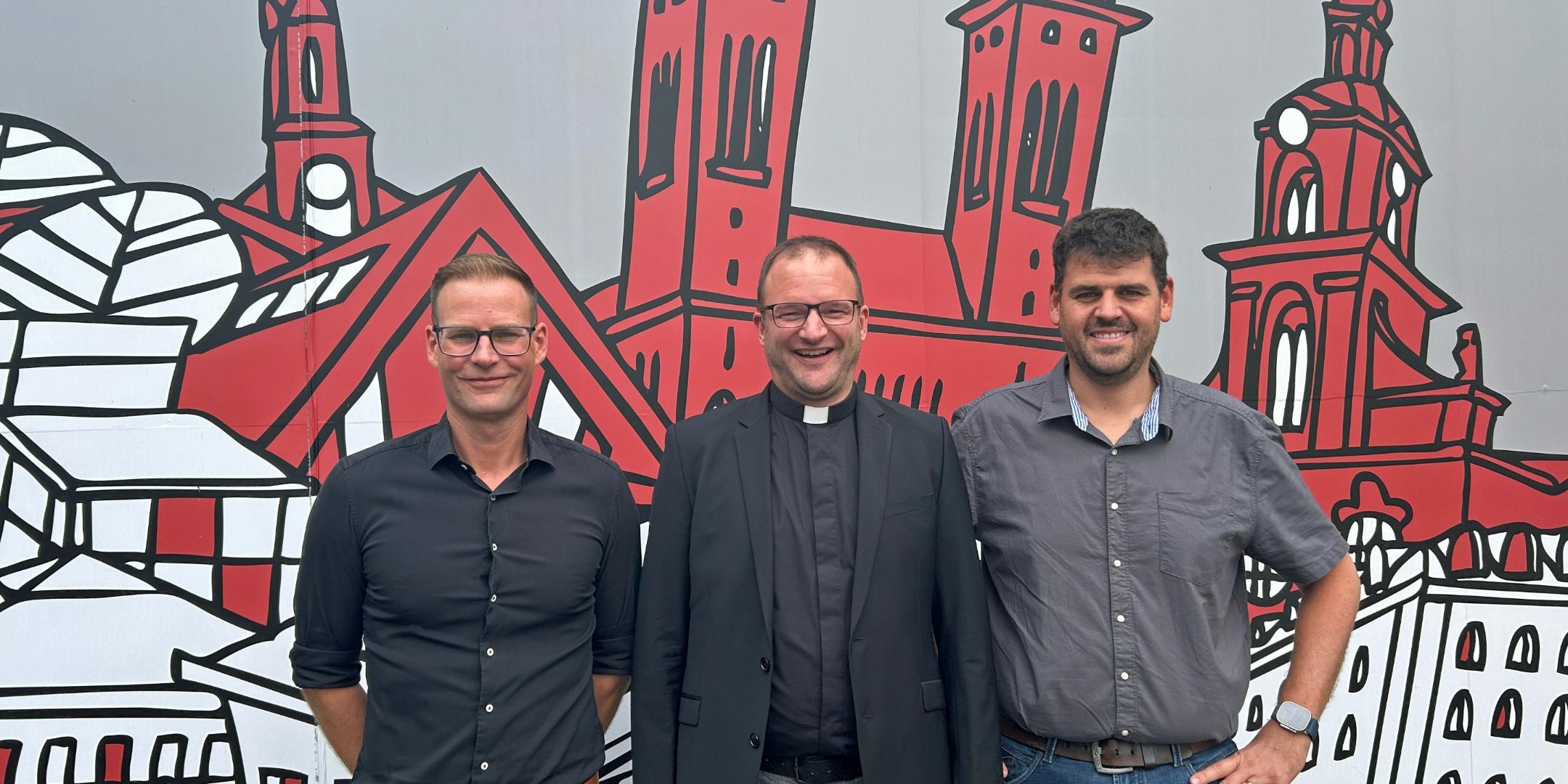 Stefan Schuhmacher, Dekan Dr. Frank Kleinjohann, Christian Scherer
